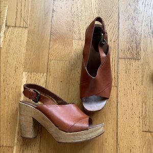 Zara wooden clog sandal
